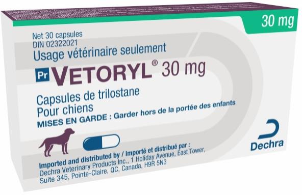 Vetoryl® 30 mg capsules de trilostane pour chiens