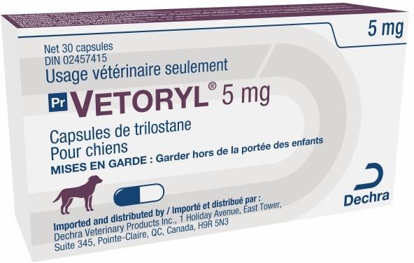 Vetoryl® 5 mg capsules de trilostane pour chiens