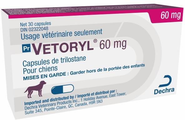 Vetoryl® 60 mg capsules de trilostane pour chiens